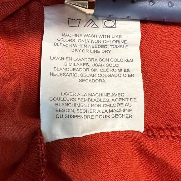 Wrangler Riggs Workwear Mens XXL Long Sleeve Orange/Red Crew Neck Pocket T-Shirt - Picture 7 of 10